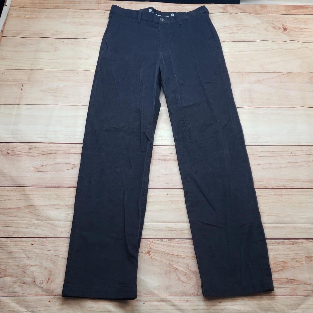 Haggar Pants Mens 34x32 Blue Chino Classic Fit Corduroy Stretch Pockets Adult